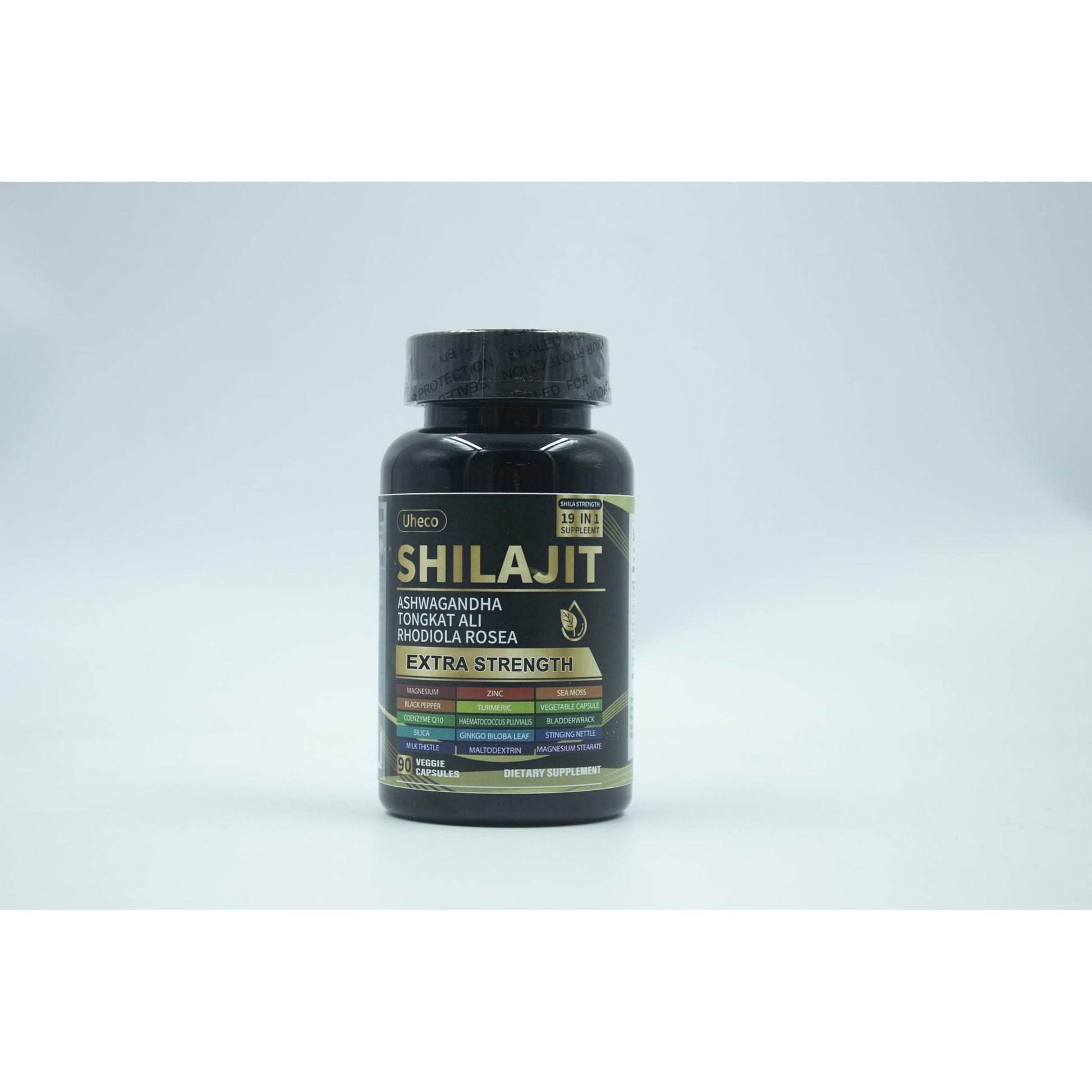 Uheco Shilajit Supplement with Sea Moss, Ashwagandha, Tongkat Ali - Shilajit Pure Himalayan Organic Fulvic Acid Capsules - 90 Count - Medaid International