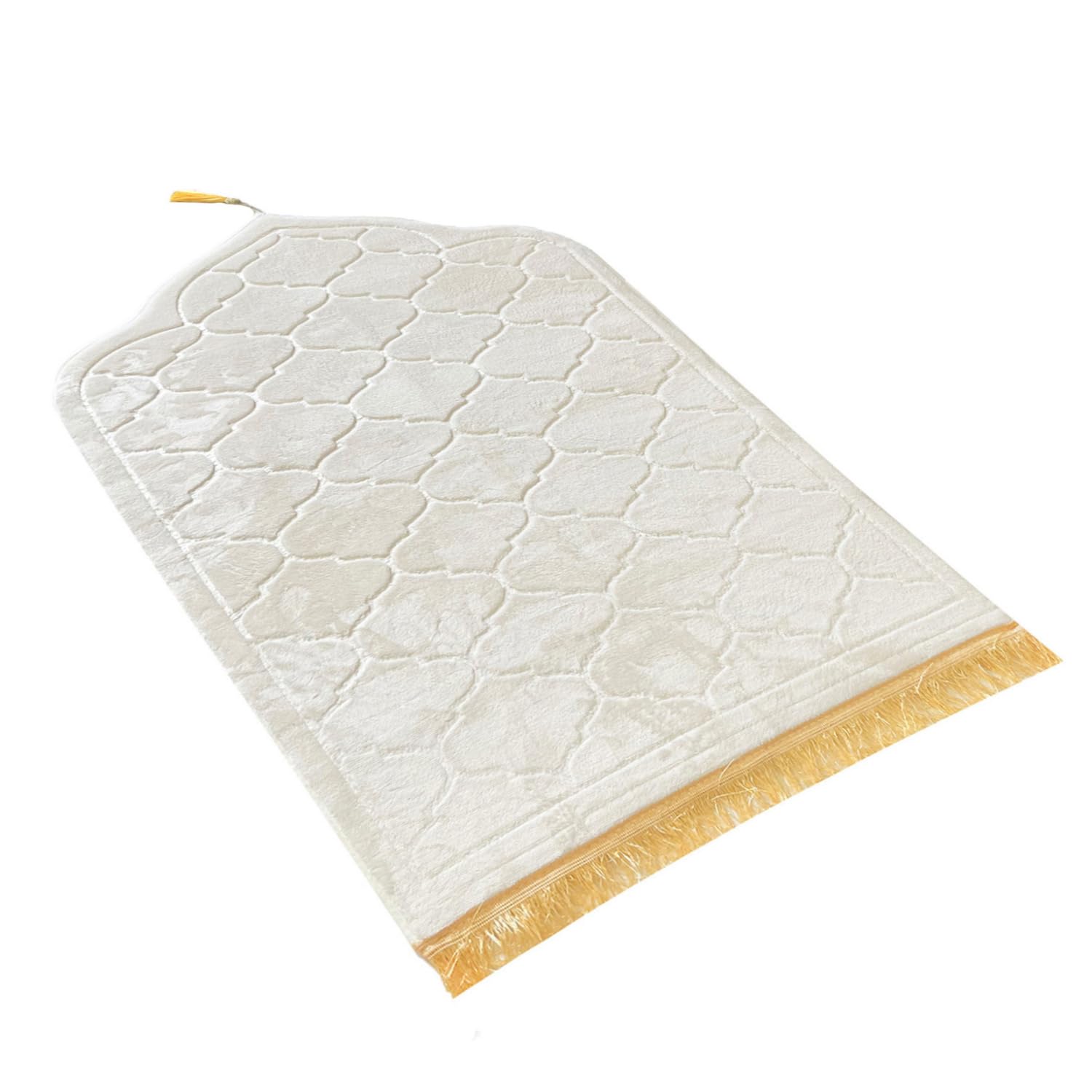 JE JOUE Prayer Rug Muslim Mat Islamic - Thickening Sponge Muslim Rug for Men Women Eid Travel Ramadan, Soft Luxury Great for Knees and Forehead （Milk White） - Medaid International