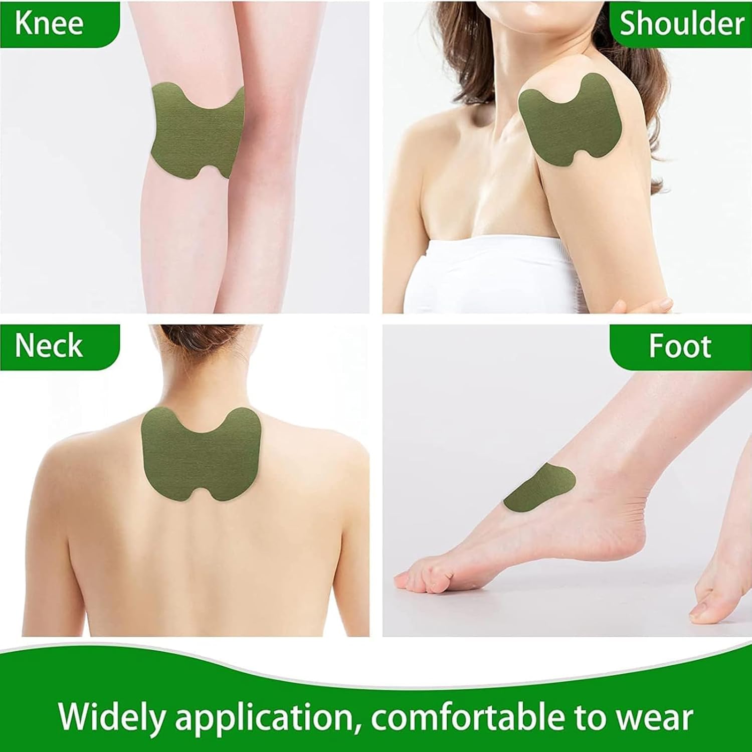 Original Herbal Natural Knee Pain Relief Patches - Plaster for Knee Support & Muscle Pain - Maximum Strength for Temporary Relief Joint Pain Relief - Adhesive Heat Patches Made with Natural Herbs for Wellness (12 Pads) - Medaid International