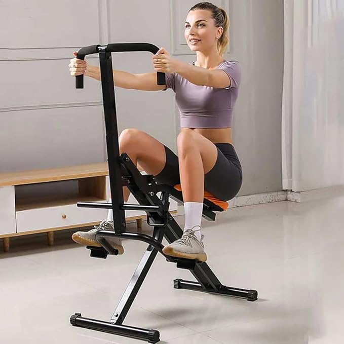 Foldable Full-Body Squat & Ride Trainer – 4-in-1 Home Fitness Machine for Legs, Hips, and Core