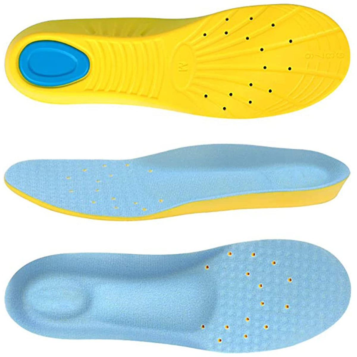 Memory Foam Insoles, PU Sport Insoles, Comfortable Breathable, Shock Absorption Arch Support Insoles