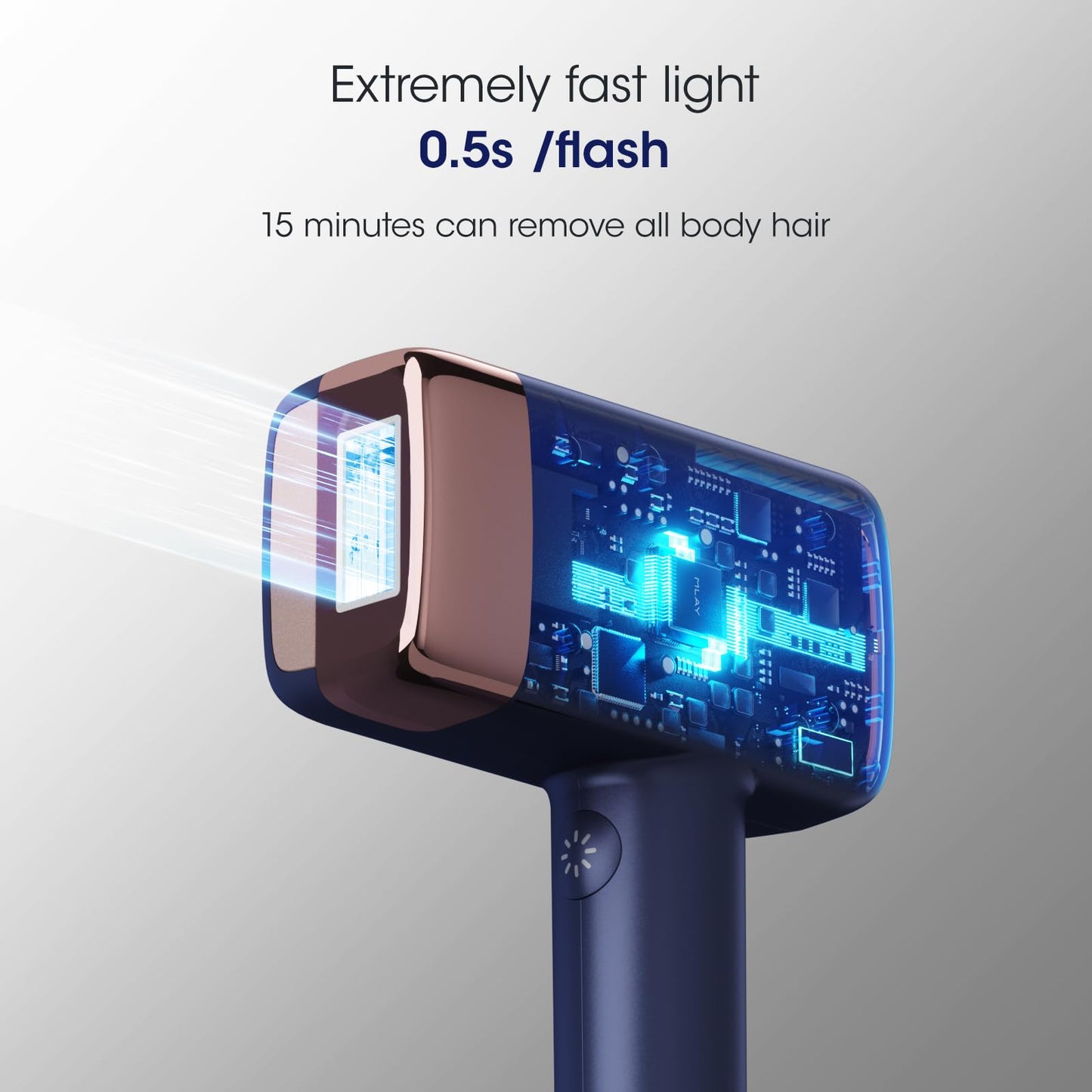 MLAY T14 Hair Removal Device, 0.5s/flash, 20J High Energy IPL Hair Removal Device with ice-Cooling System, 5 Energy Levels, Hair Removal Device Can Be Used All Over the Body +1*bikini HR + 1* Face HR - Medaid International