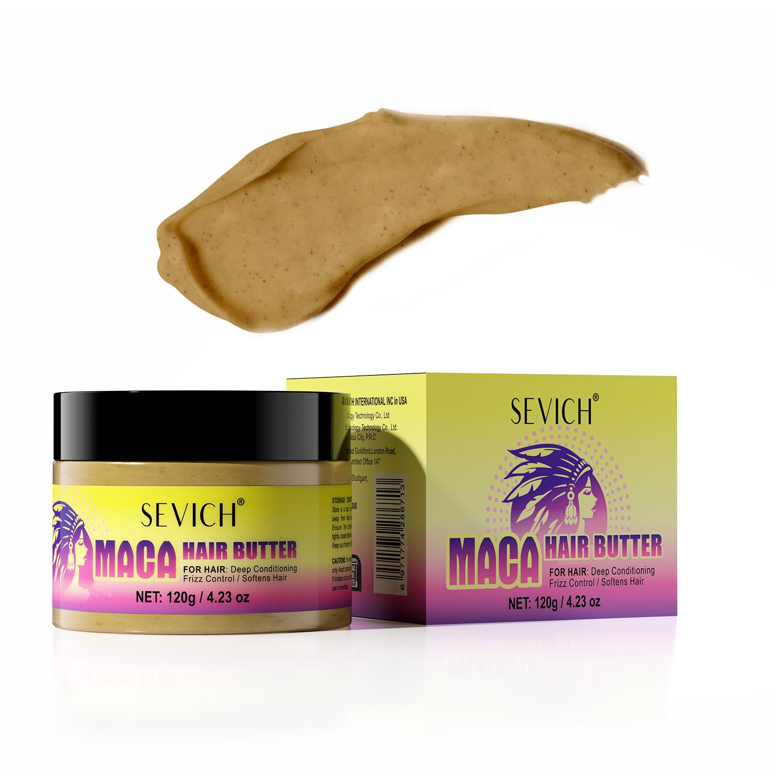 SEVICH Maca Root Powder Hair Butter Oil, Hair Oils for Hair Growth,Black Maca Hair Mask for Women & Men, Enhance Scalp Vitality, Relieve Dry Scalp, Keep Scalp Moisturized and Healthy, 120g - Medaid International