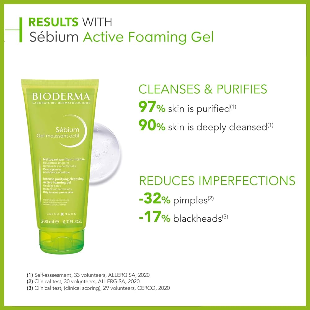 Bioderma Sebium Gel Moussant Actif - 200 ml - Medaid International