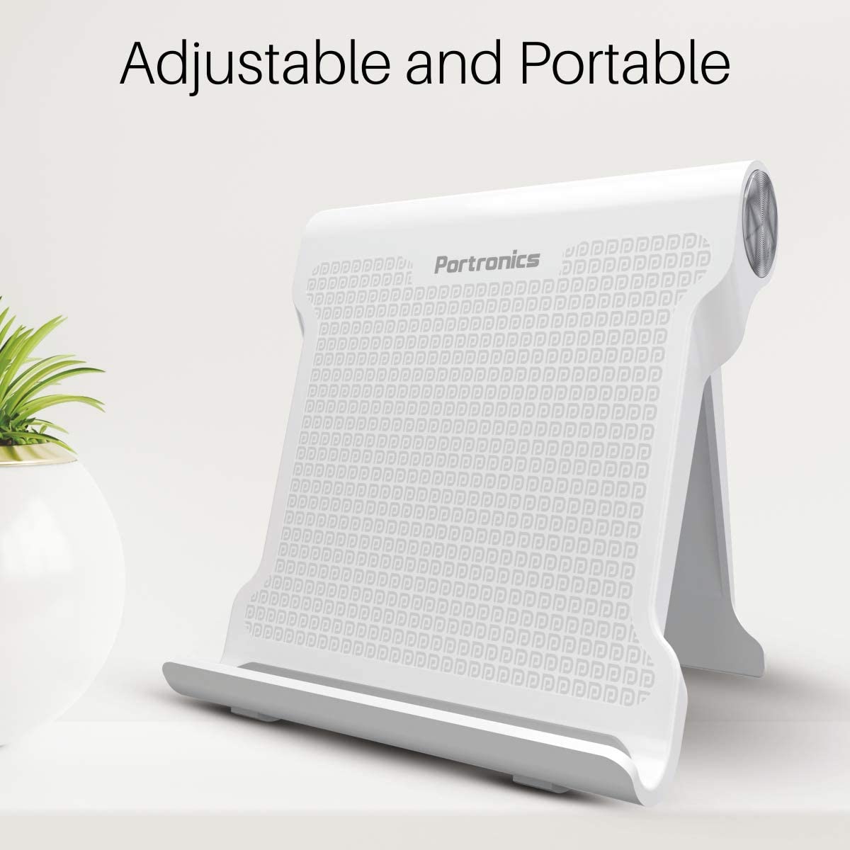 Portronics Modesk 200 Universal Mobile Phone Stand for Desktop Table for All Device Size Upto 7 Inch - Medaid International