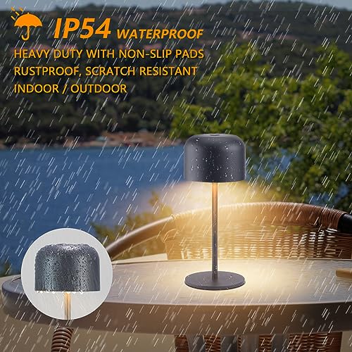 Klighten - Dimmable LED Battery Table Lamp, Wireless, 3 Colors, Rechargeable