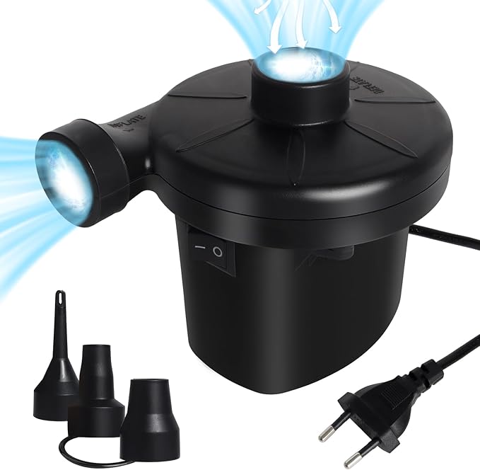 2-in-1 Electric Air Pump – Portable Inflator & Deflator with 3 Nozzles (150W)