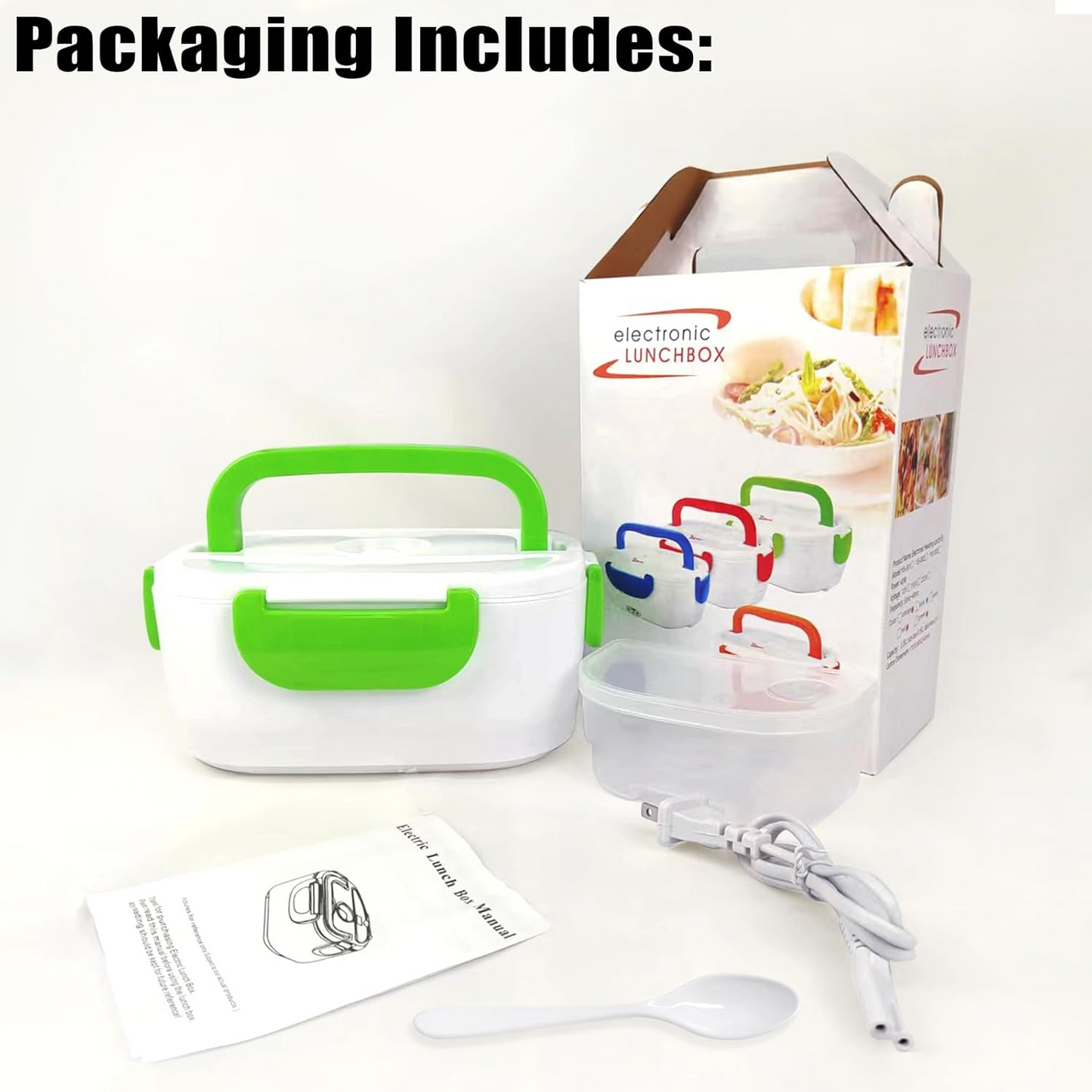 Electric Lunch Box ‚Äì Portable Food Warmer for Work & Travel - Green - Medaid International