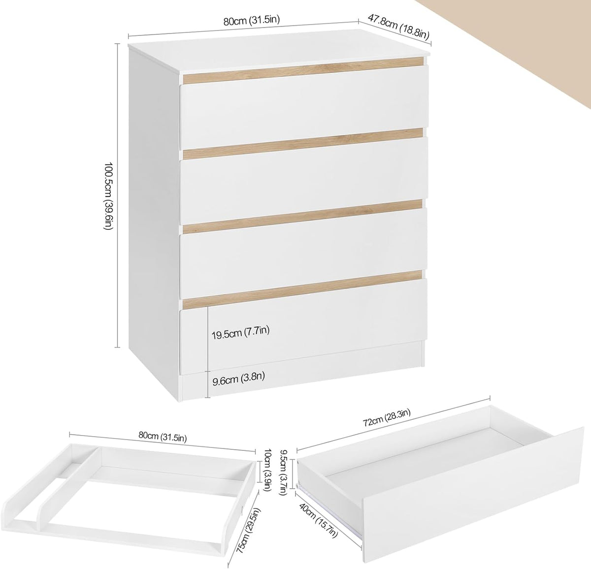 WOLTU Baby Changing Table (WT008WS)