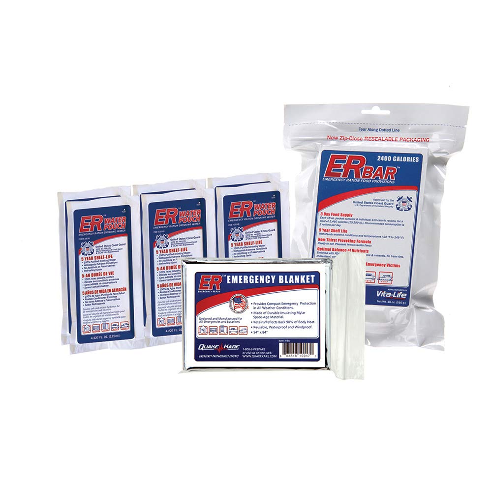 ER Emergency Ready SK1BG 1-Person Basic Bagged Survival Kit