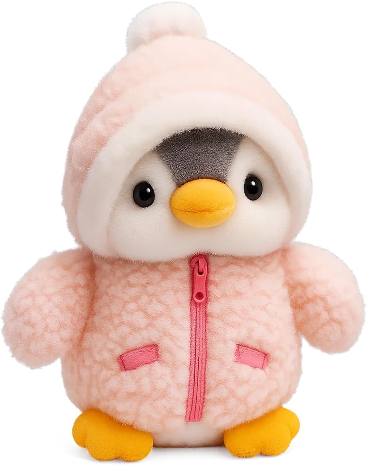 KASTWAVE Pink Penguin Plush Plaything - Soft Cuddly Stuffed Animal for Kids & Adults, Adorable Companion for Birthday, Christmas & Gift Giving (25cm)