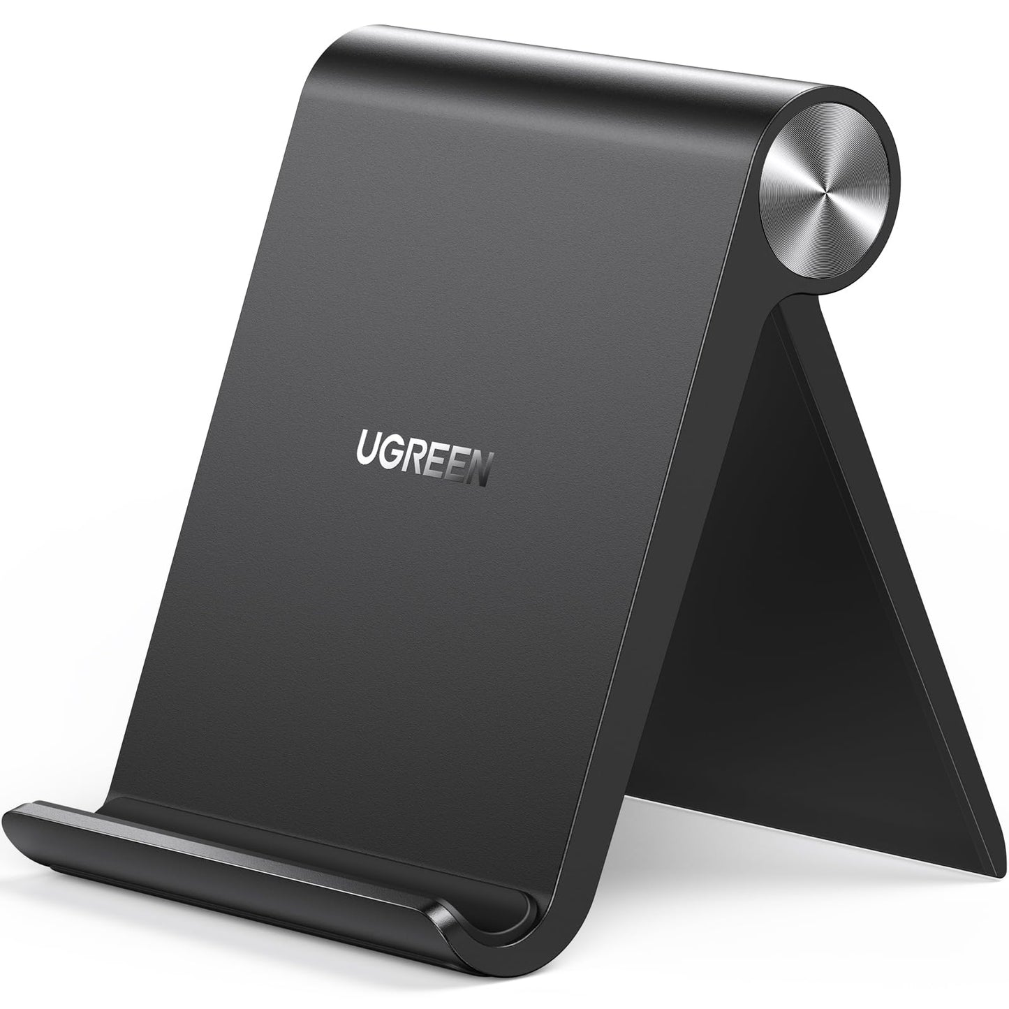 UGREEN Cell Phone Stand for Desk Portable Foldable Phone Holder Angle Adjustable Compatible with iPhone 17 Air 16 15 Pro Max 14 Plus, iPhone 13 12 11 SE XS XR Smartphone, Mini Size, Black - Medaid International