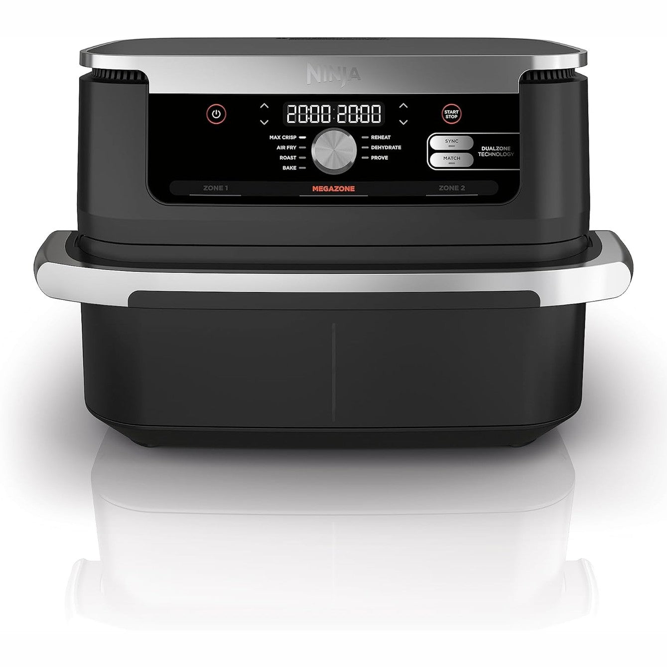 Ninja Foodi FlexDrawer Air Fryer, Dual Zone with Removable Divider, Large 10.4L Drawer, 7-in-1, Air-Fryer Uses No Oil, Air Fry, Roast, Bake, Max Crisp, Non-Stick Dishwasher Safe Parts, Black AF500ME - Medaid International