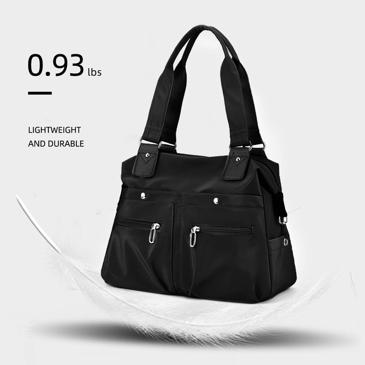 TERRIFI Tote Bag Crossbody Bags for Women - Nylon Purses with Multiple Pockets, Zipper Closure, Versatile Handbags and Satchel Bags, Lightweight and Durable, Ideal for Daily Use and Travel