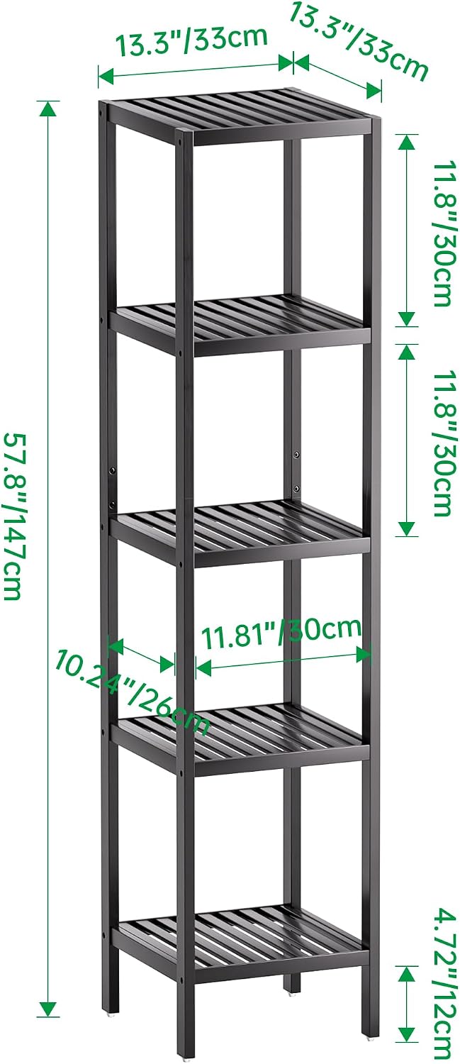5-Tier Bamboo Storage Shelf