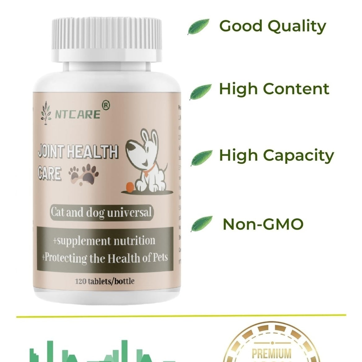 Hip and Joint Supplement for Dogs- with Glucosamine, Chondroitin, and MSM,120 Chewable Tablets, Chicken Flavor, Dog Joint Supplement，Joint Support Supplement for Dogs