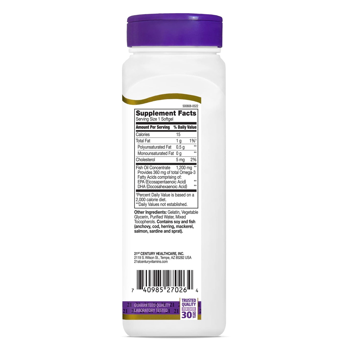 21ST CENTURY Fish Oil, 1,200 mg, 90 Softgels - Medaid International