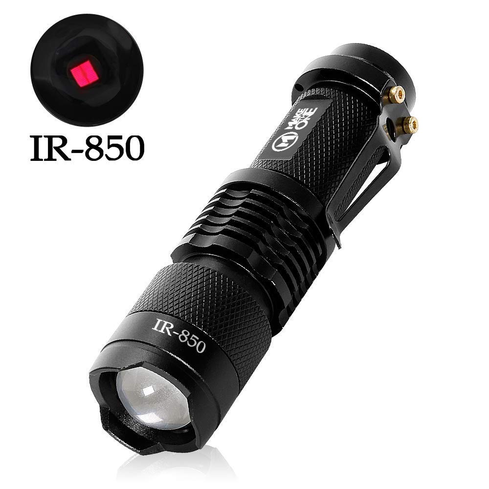 Maketheone IR Torch 3 Watt 850NM Infrared Light Night Vision Flashlight Torch - Infrared Light is Invisible to Human Eyes - to be Used with Night Vision Device (NOT Include Battery) - Medaid International