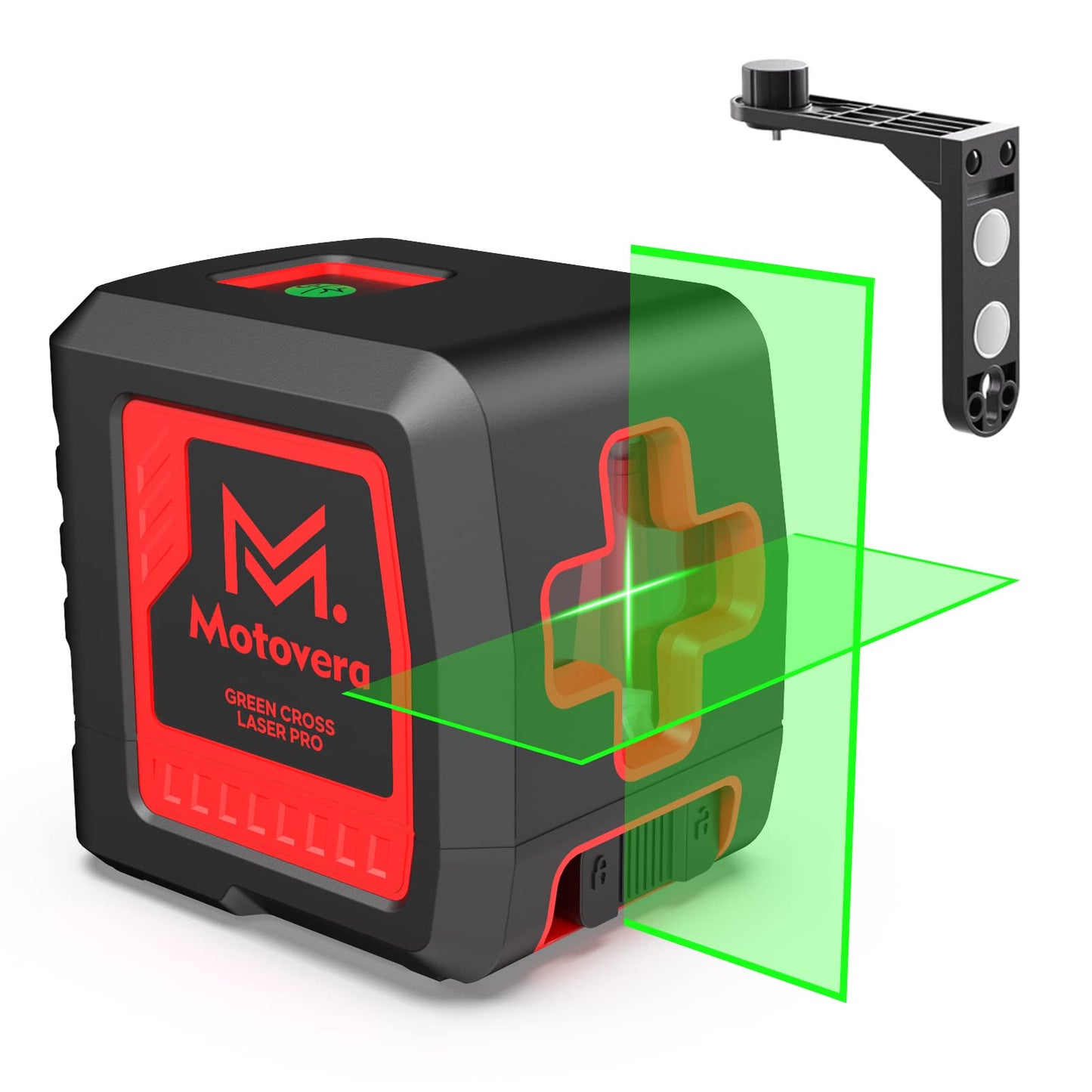 Motovera Laser Level, 100 feet Self Leveling Laser Level, Green Cross Line Rotary Lasers, 4 Brightness Adjustment, Manual Self leveling and Pulse Mode, IP54 Waterproof Battery Carrying Bag Included - Medaid International