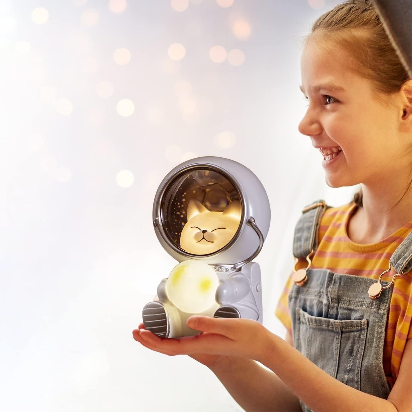 Cute Spaceman LED Night Light Nursery Astronaut Moon Lamps Galaxy