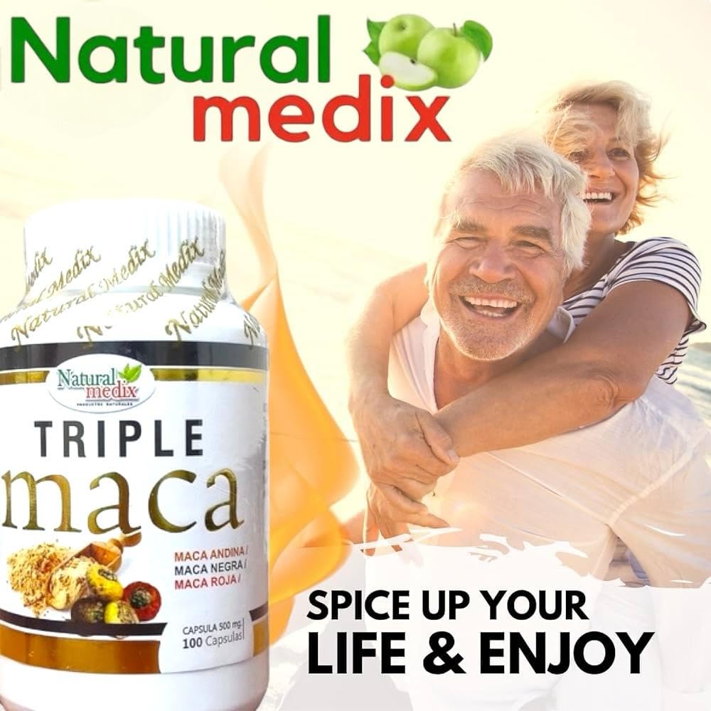 Natural medix Premium Triple Maca Black, Red, and Yellow Maca– Vitality & Endurance Support – 100% Natural Supplement - Medaid International