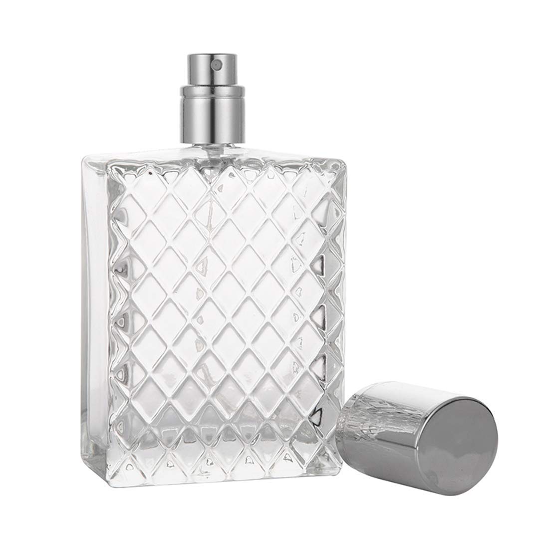 Enslz 100ml 3.4 oz Refillable Spray Perfume Bottles large cosmetic Fine Mist Atomizer Empty Portabe Clear Glass Essential Oil Container for Travel - Medaid International