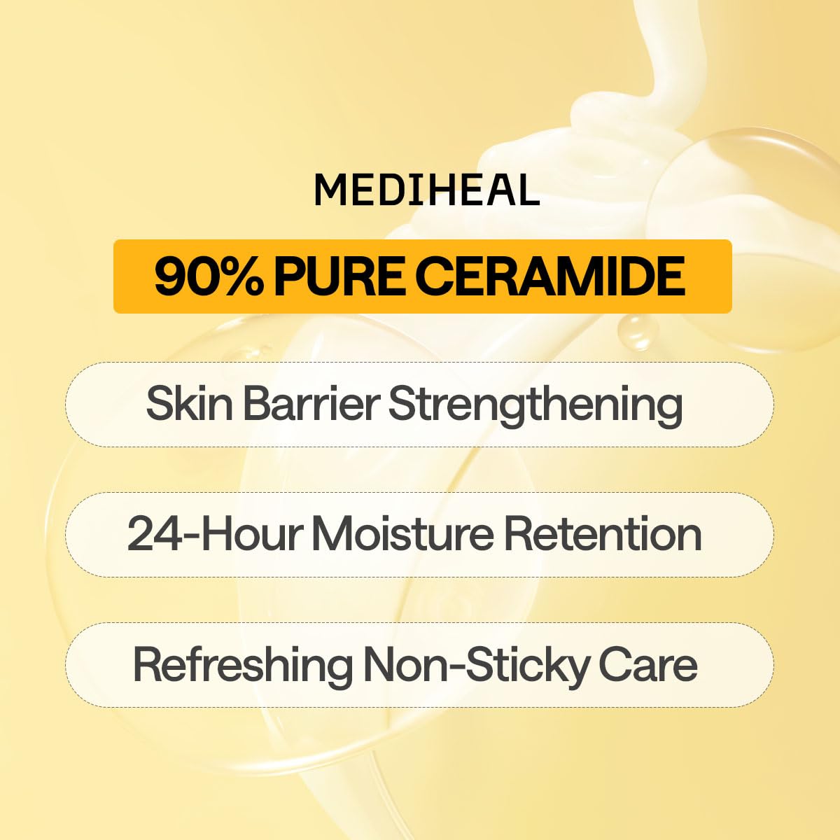 Mediheal Ceramide Essential Sheet Mask Moisture Barrier 10 pcs. 90% Ceramide & 4X Ceramide Liposome Technology for intense hydration and strengthening the barrier. Vegan formula - Medaid International