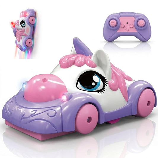 Unicorn Wall Climbing Remote Control Car, Unicorn Toy RC Stunt Cars 360° Rotating 2.4GHz Remote Control Robot Wall Toys for Birthday Gift for 3 4 5 6 7 8 9 Years Old Girls