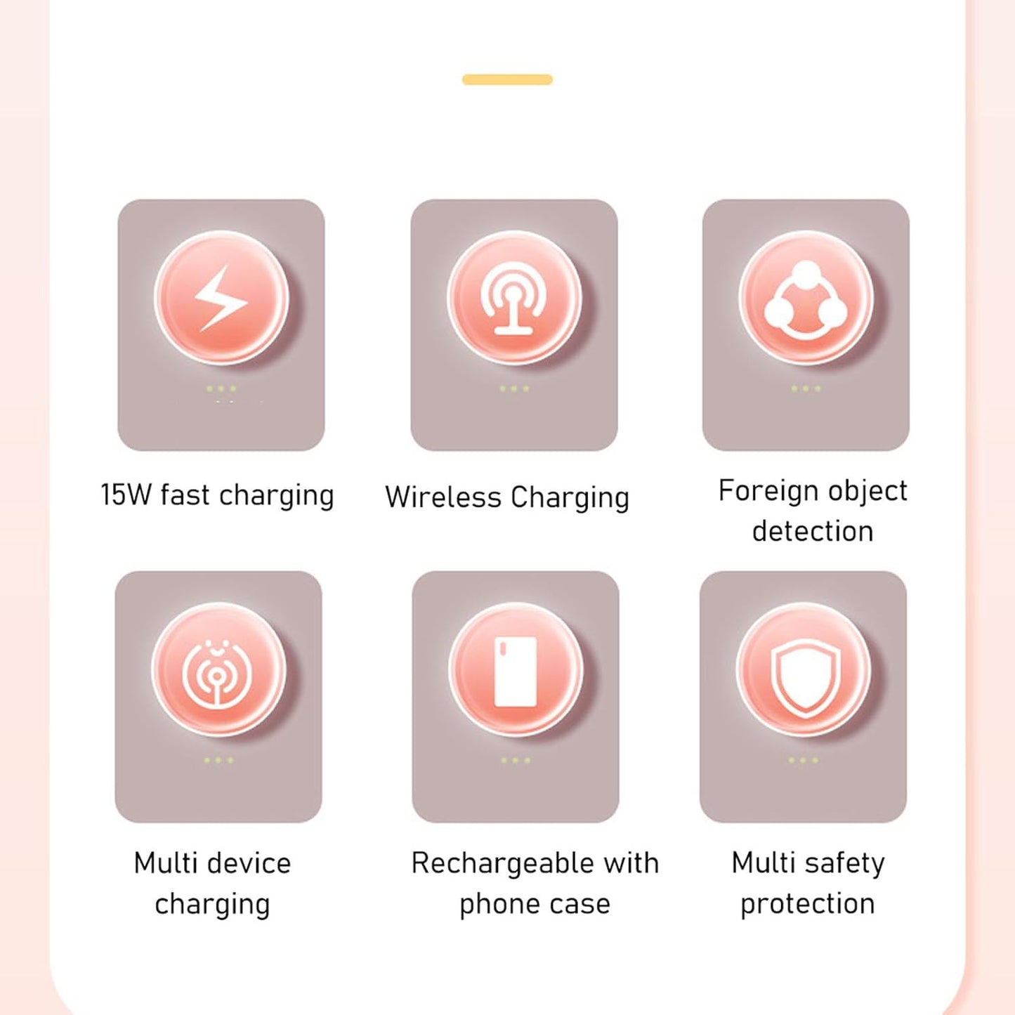 4 in 1 Bedside LED Night Light - Wireless Charger