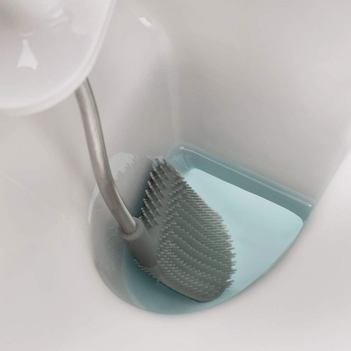Joseph Joseph EasyStore Butler Toilet Paper Holder Stand and Flex Toilet Brush with Shelf and Drawer, Stainless Steel