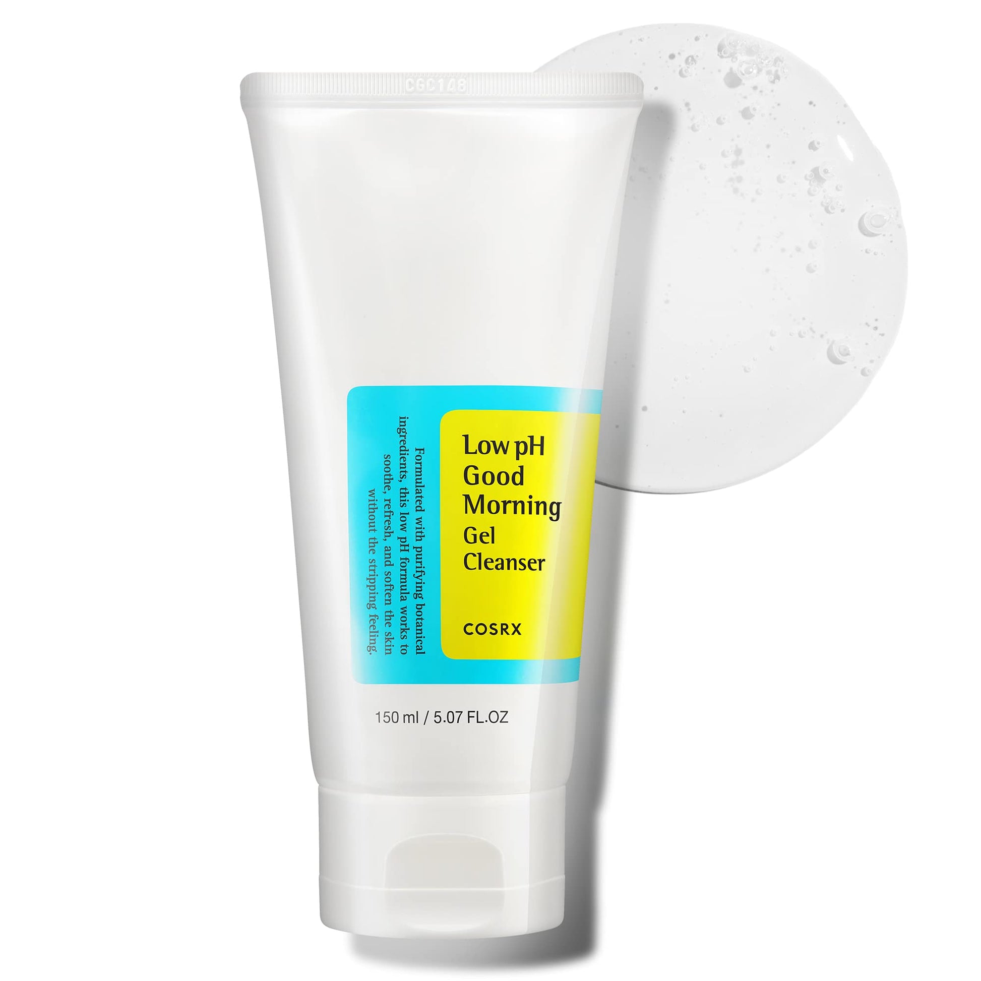 COSRX Low pH Good Morning Gel Face Cleanser, 5.07 fl oz, BHA Face Wash, Daily Mild Face Cleanser for Sensitive Skin, PH Balancing, Korean Skin Care, Korean Face Wash, Stocking Stuffers,Gifts For Women - Medaid International