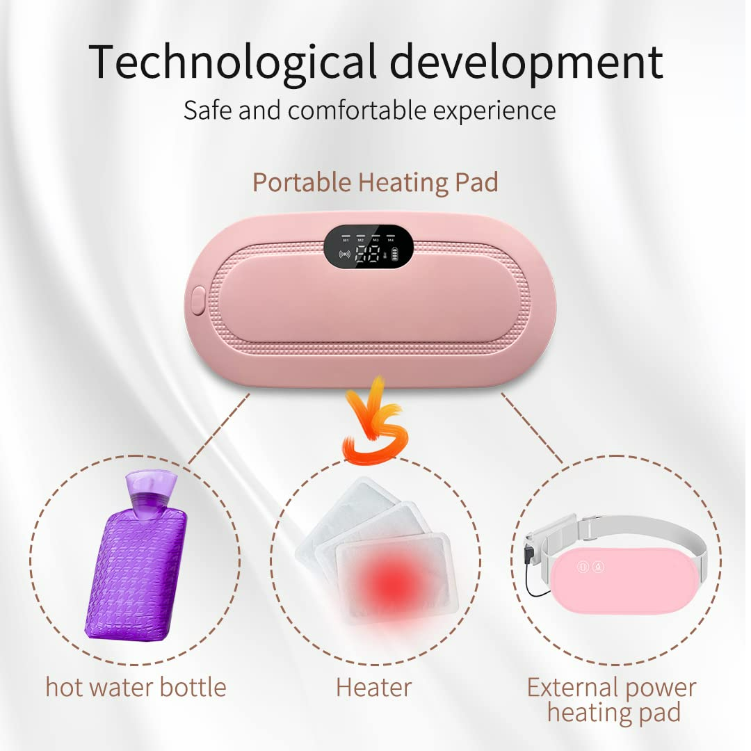 Portable Cordless Heating Pad for Menstrual Cramps Relief for Stomach Period - Medaid International