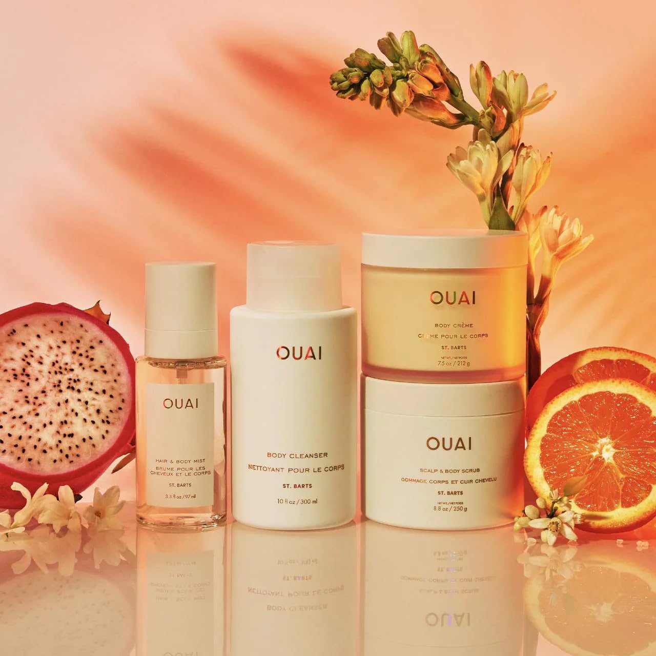 OUAI St. Barts Hair and Body Mist - Tropical-Scented Hair Perfume and Body Spray - Notes of Dragonfruit, Orange Blossom, Tuberose & Musk (3.3 Fl Oz) - Medaid International