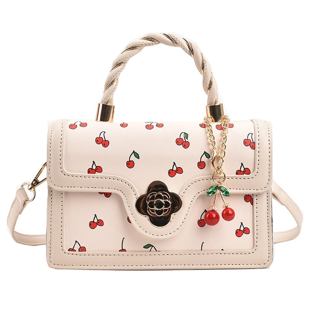 TERRIFI Fashion Shoulder Bag, Lovely Cherry PU Leather Crossbody Bag, Suitable for Women Tote Bag