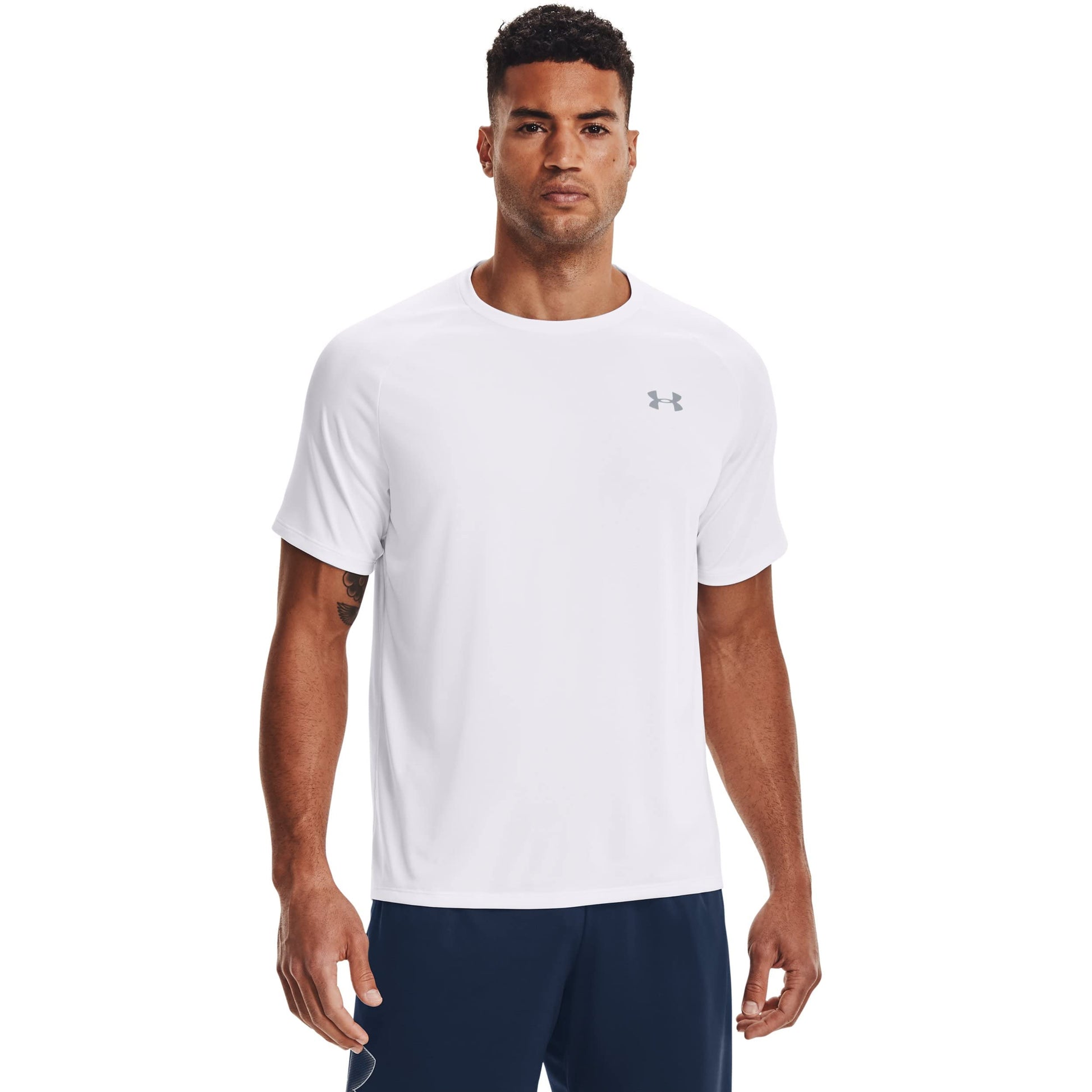 Under Armour Men's Tech 2.0 Short-Sleeve T-Shirt , White (100)/Overcast Gray, Large - Medaid International