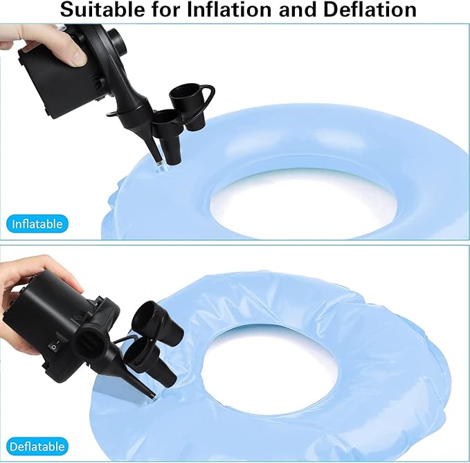 2-in-1 Electric Air Pump – Portable Inflator & Deflator with 3 Nozzles (150W)