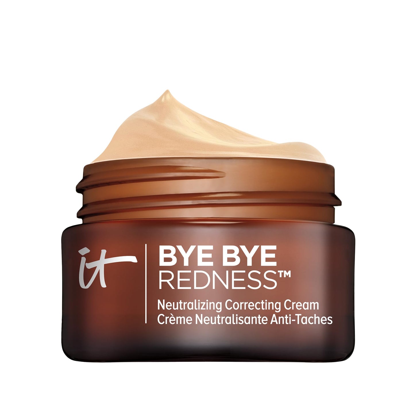 IT Cosmetics Bye Bye Redness Full Coverage Color Correcting Cream (Light Beige) - Redness Neutralizing Tinted Face Moisturizer, 12HR Hydration, Hyaluronic Acid, Colloidal Oatmeal - 0.37 fl oz - Medaid International