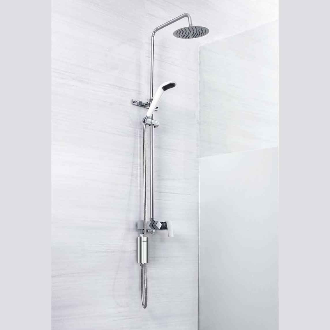 Philips Water - In-Line Shower Filter, Reduces Chlorine by up to 99%, Easy to Instal, Fits all standard hoses and taps - Medaid International