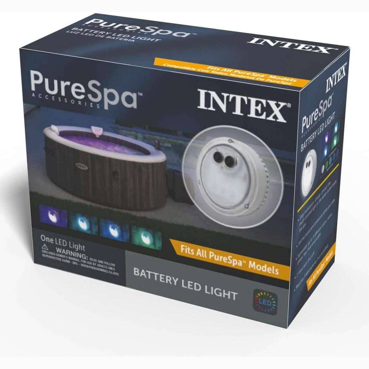 Intex B01NBYH7O8 PureSpa Battery Multi-Colored LED Light for Bubble Spa Hot Tub J, Multicolor