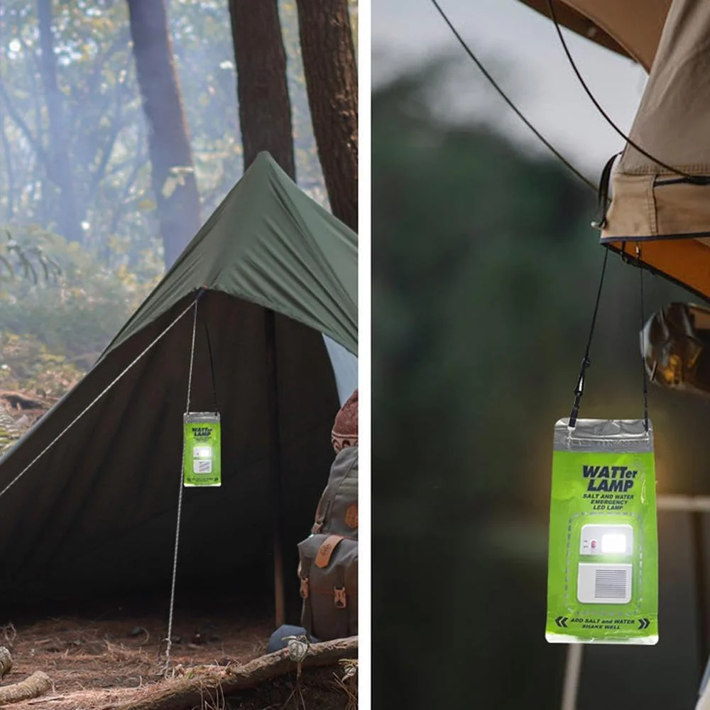 Portable Salt Water LED Lamp for Camping, Hiking & Emergencies. - Medaid International