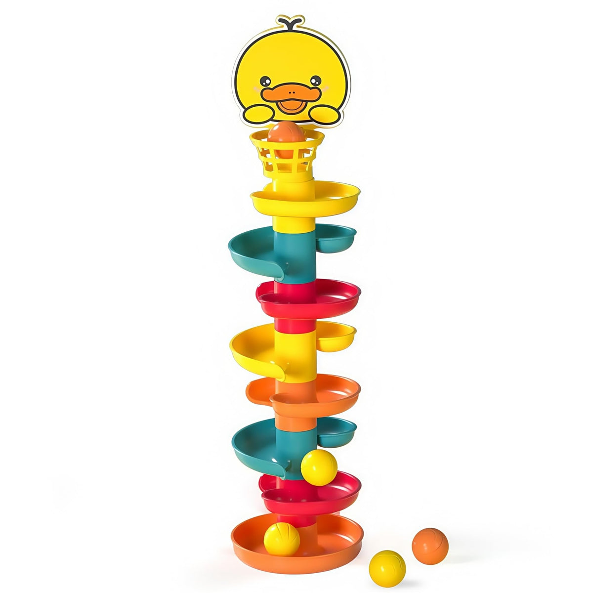 Rolling Ball Tower Toy for Baby and Toddler 1-4 Years Old | Boosts Fine Motor Skills and Hand-Eye Coordination, Safe for Kids, Durable Plastic Construction