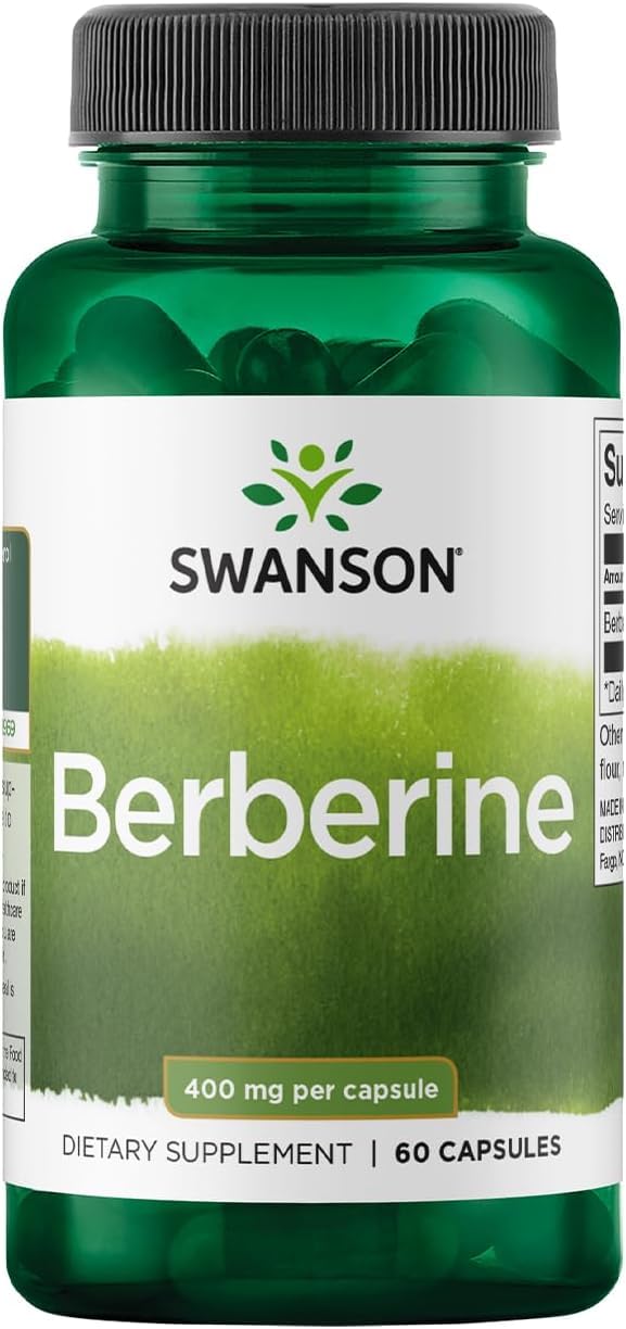 Swanson Berberine - Supports Metabolic Health & Heart Health* - Contains Standardized Berberine HCl - Non-GMO & Gluten-Free - 60 Vegan Capsules - Medaid International