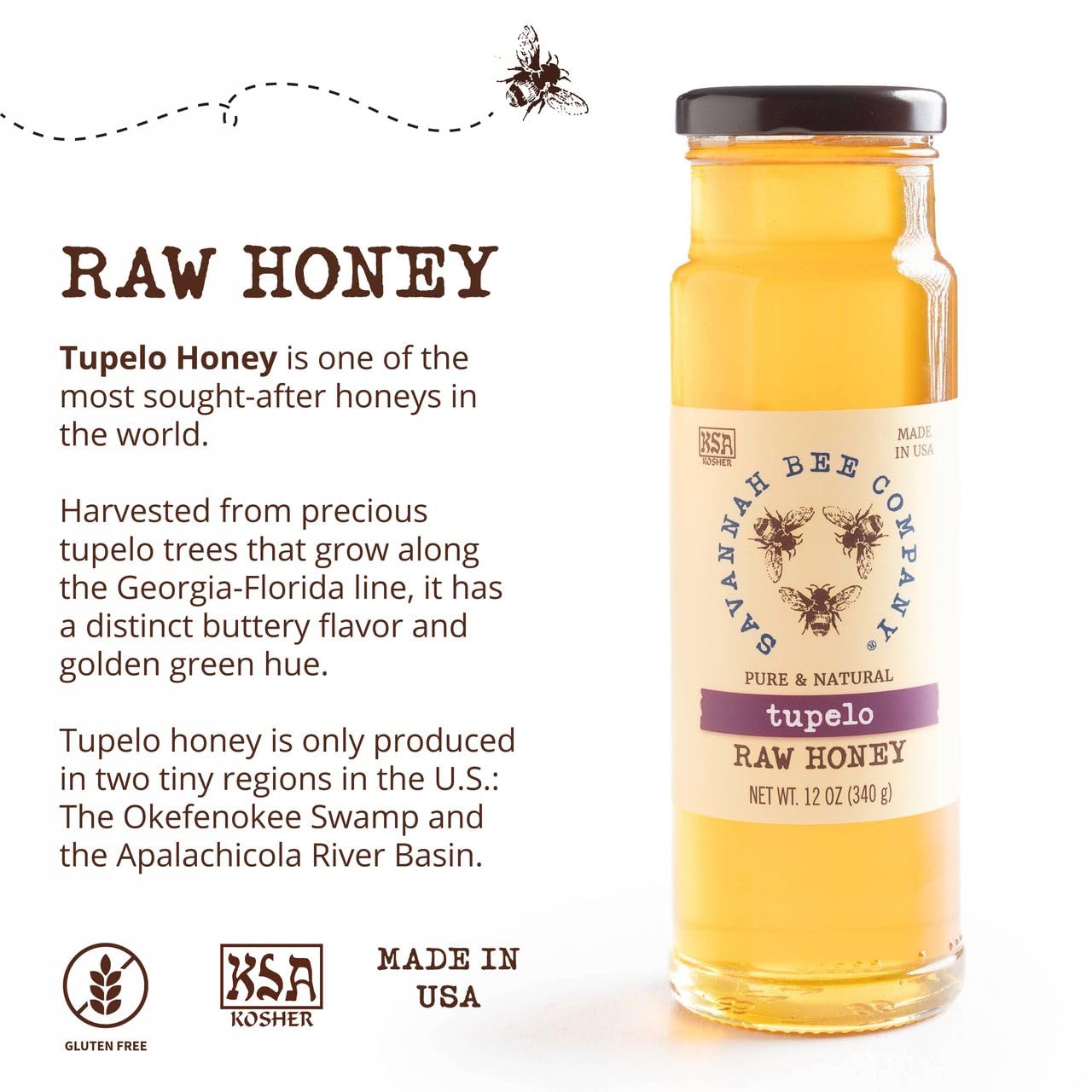 Savannah Bee Company Honey - Pure, Natural, Raw Honey - Medaid International