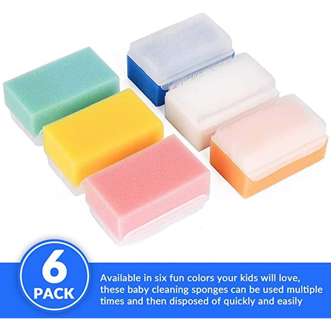 Starthi Sensory Brush- Sensory Processing Disorder and Autism Therapressure Therapy Brush Sponge Brush Surgical Hands Scrub Bristle Brushes (6 Pack)（Random Color） - Medaid International