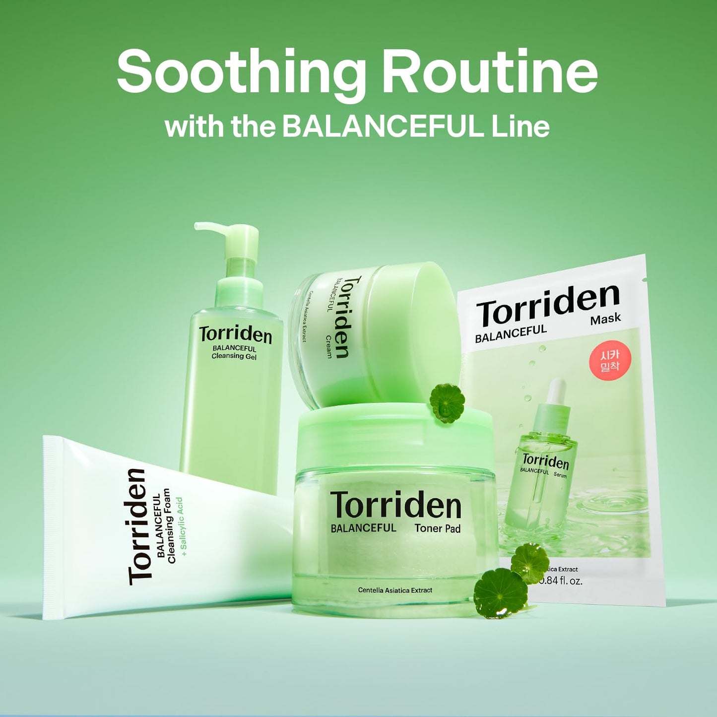 Torriden BALANCEFUL Cica Facial Masks (10 sheets) | Extra Soothing Care | 5D CICA, Hydrolyzed Hyaluronic Acid, Panthenol | Korean Face Mask - Medaid International