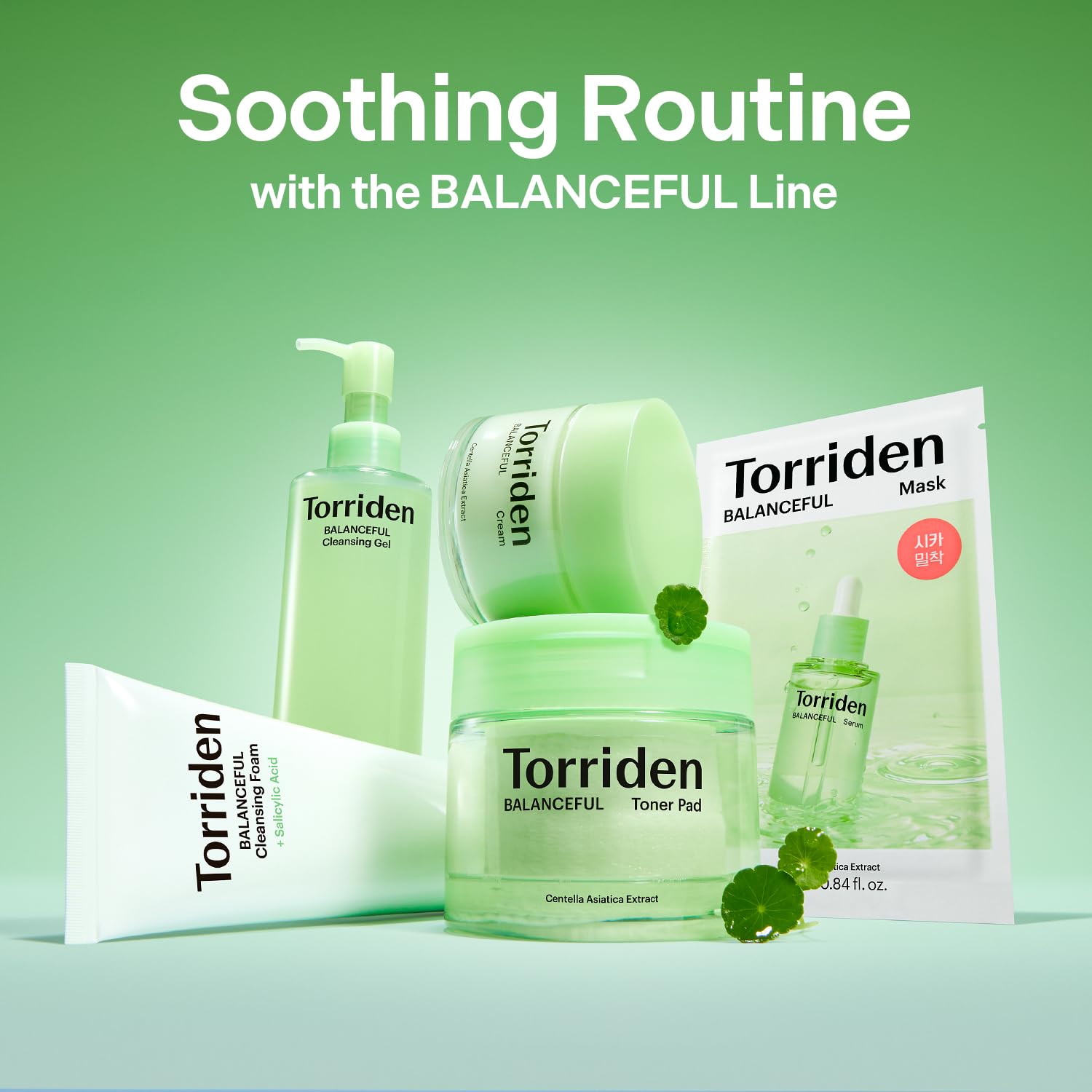 Torriden BALANCEFUL Cica Facial Masks (10 sheets) | Extra Soothing Care | 5D CICA, Hydrolyzed Hyaluronic Acid, Panthenol | Korean Face Mask - Medaid International