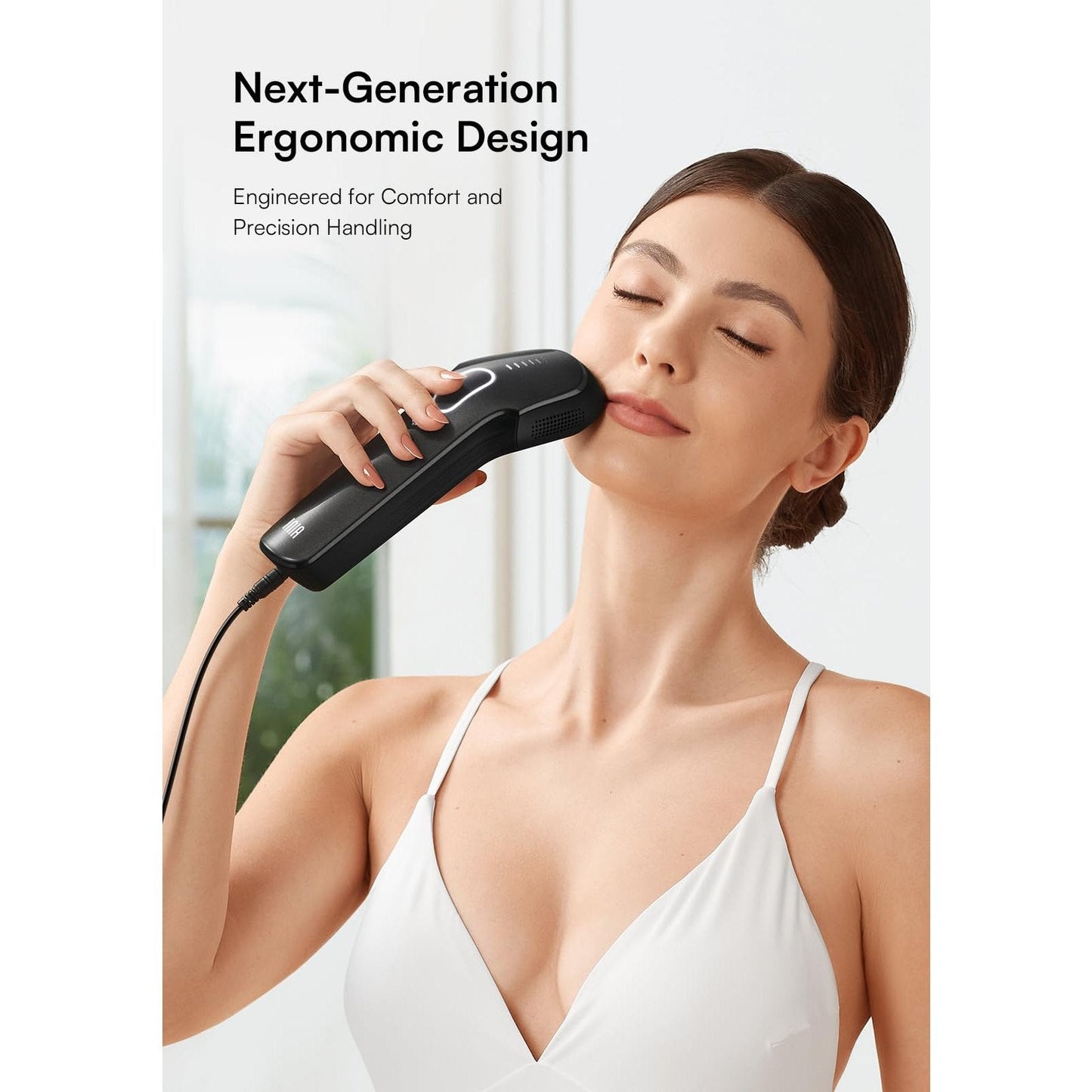 INIA Laser Hair Removal with Ice-Cooling Care for Women and Men, HAUTE Pro Painless at-Home IPL Hair Remover for Coarse Hair in Bikini All Body Areas, Latest Generation for Effective Results (Black) - Medaid International