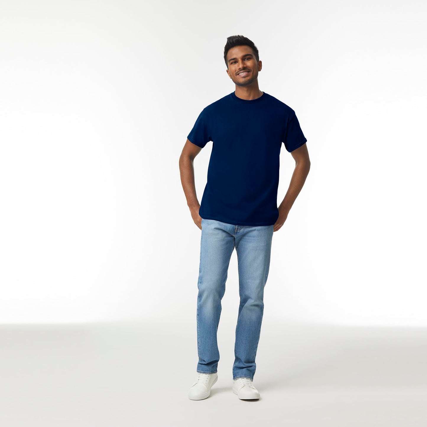 Gildan mens Heavy Cotton T-shirt, Style G5000, Multipack Shirt, Navy (2-pack), Medium US - Medaid International