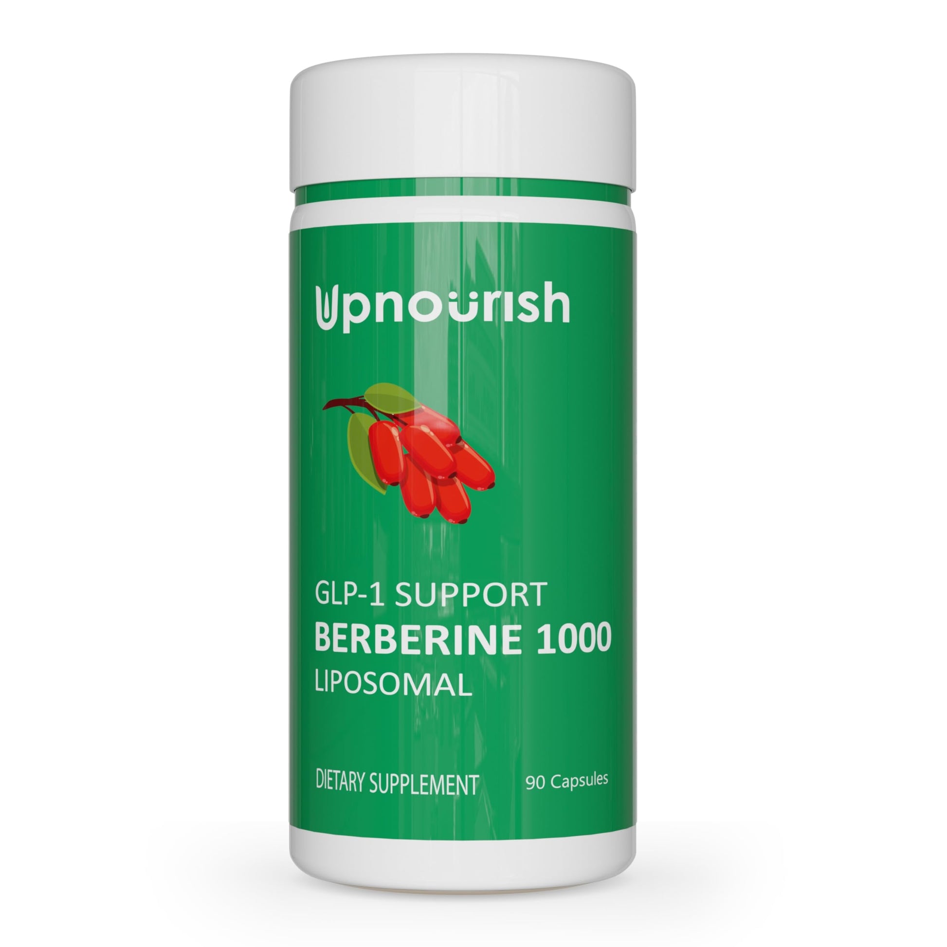 UpNourish Liposomal Berberine Supplement - Advanced Berberine HCl 1000mg Plus Ceylon Cinnamon, Chromium Picolinate, Curcuminoids, Resveratrol, Green Tea and Yerba Mate - 90 Vegan Capsules - Medaid International