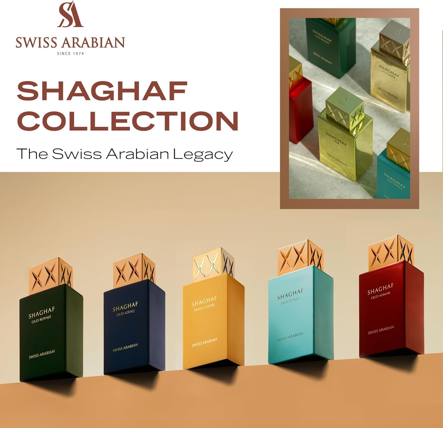 Swiss Arabian Shaghaf Oud Elixir Oud, Gourmand, Amber Fragrance - Notes of Saffron - Perfume for Women and Men - 2.5 oz EDP Spray - Medaid International